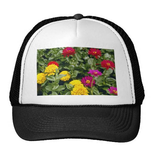 Ramo rojo de flores de las flores gorros bordados