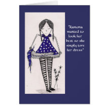 Ramona wanted to look her best... Greeting with po Greeting Cards