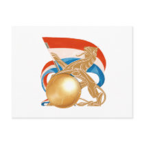 Rampant Lion Netherlands flag gear postcards by SoccerJersey Rampant Lion Netherlands flag gear postcards