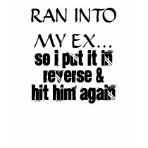 RAN INTO MY EX t-shirts by WebMistresss RAN INTO MY EX t-shirts