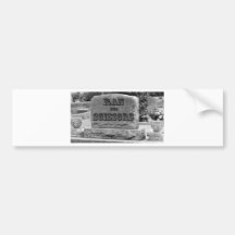 Ran with Scissors Tombstone Bumper Sticker