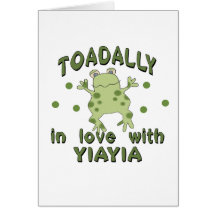 Rana de YiaYia del amor de TOADALLY Tarjeta