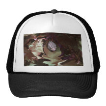 Rana en la falta de definición abstracta purpurina gorra
