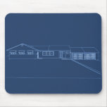 Ranch Style House: Blue Print: Mousepads