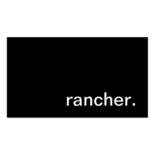 Rancher Business Card (front side)