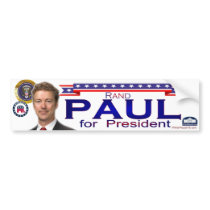 Rand Paul for President Bumper Sticker