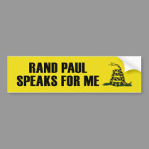 Rand Paul Speaks For Me Bumper Sticker bumper stickers