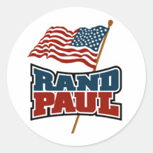 Rand Paul Waving American Flag Sticker