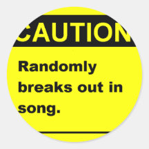 Randmon Song Round Sticker