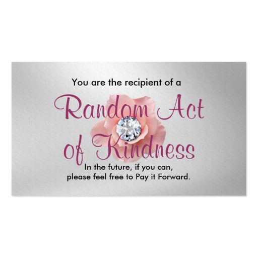 Random Act of Kindness Cards Business Card Templates (front side)