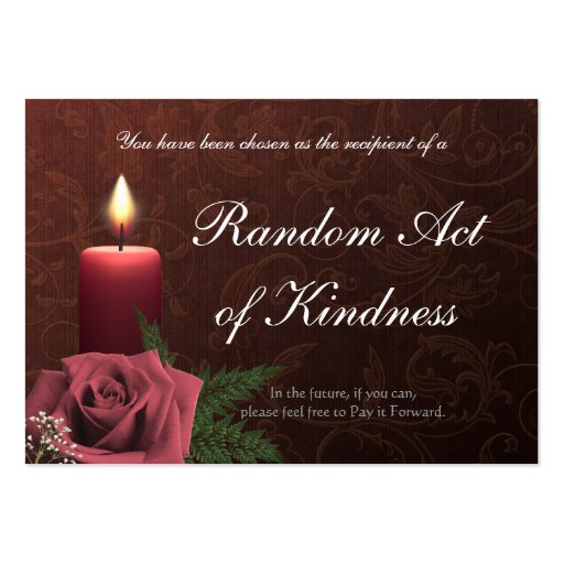 Random Acts of Kindness wallet Cards - Business Card (front side)