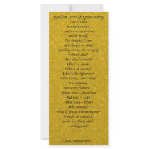 Random Acts Poetry Card - Set of 25 Full Color Rack Card