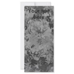 Random black and white swirling flames rack card design