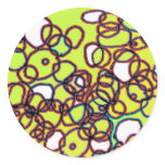 Random Cells 4 Round Sticker