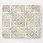Random Circles & Abstract Shapes in Pastel Multi C Mousepads