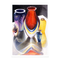 "Random Hearts" Art Glass Watercolor posters by PaulJacksonart "Random Hearts" Art Glass Watercolor posters