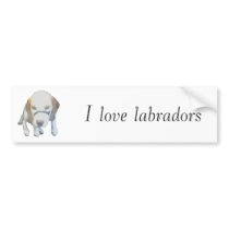Random Labrador Dog copy, I love labradors bumper stickers by Moondial Random Labrador Dog copy, I love labradors bumper stickers