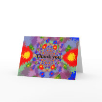 Random multicolored kaleidoscopic flames card