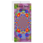Random multicolored kaleidoscopic flames rack card design