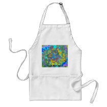 Random multicolored swirling flames aprons