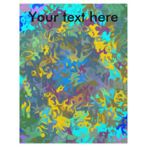 Random multicolored swirling flames custom flyer