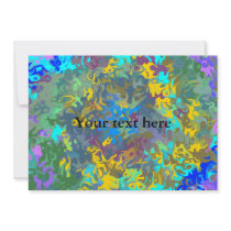 Random multicolored swirling flames custom announcements