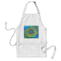 Random multicolored swirling psychedelic vortex apron