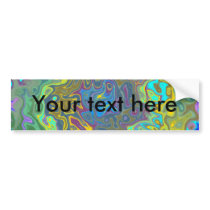 Random multicolored swirling psychedelic vortex bumper stickers