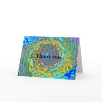 Random multicolored swirling psychedelic vortex cards