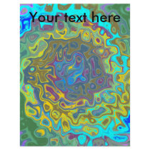 Random multicolored swirling psychedelic vortex custom flyer