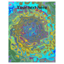 Random multicolored swirling psychedelic vortex letterhead design