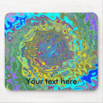Random multicolored swirling psychedelic vortex mouse pad