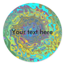 Random multicolored swirling psychedelic vortex sticker