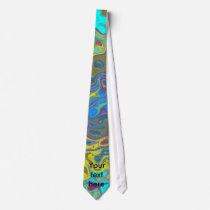 Random multicolored swirling psychedelic vortex neckwear