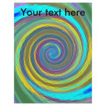 Random multicolored swirling vortex tiled custom flyer