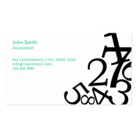 Random Numbers Accounting Business Card