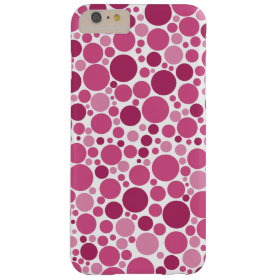 Random Polka Dot Pattern Shades of Pink Barely There iPhone 6 Plus Case