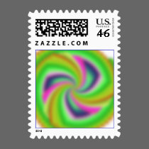 Random, pretty, colourful, fuzzy windmill splurge! stamps