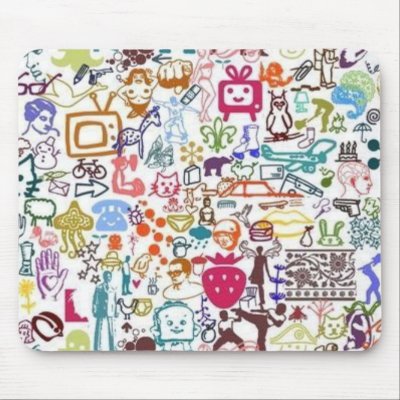 random retro mouse mat by a_jones1212