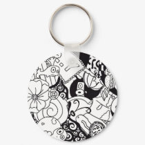 Random Scribbles keychains by Porshey Random Scribbles keychains
