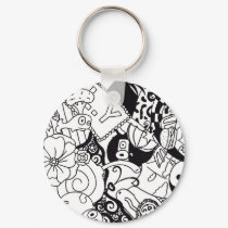 Random Scribbles keychains by Porshey Random Scribbles keychains