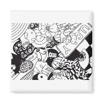 Random Scribbles magnets by Porshey Random Scribbles magnets