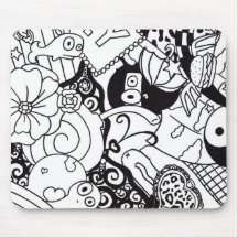 Random Scribbles Mouse Pad