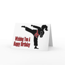 Rank Belt Girl Happy Birthday Card