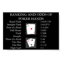Ranking and Odds of Poker Hands posters by jimspokernight Ranking and Odds of Poker Hands posters