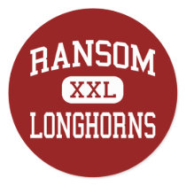 Ransom - Longhorns - High School - Ransom Kansas Round Stickers