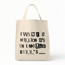 Ransom Note Canvas Bag