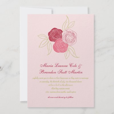 Ranunculus Bouquet Wedding Invitation