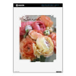 ranunculus flowers in warm shades iPad 3 skin