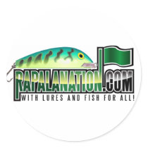 RapalaNation Logo Round Stickers